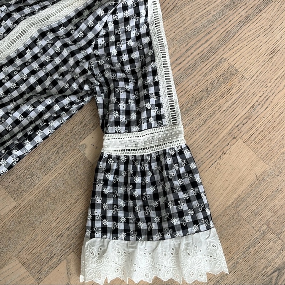 NWOT Allison New York Dropped Waist Women's Black & White Summer Dress - Picture 7 of 10